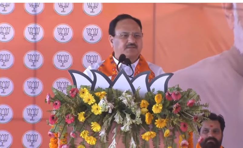 JP Nadda, while addressing the election meeting in Rewa, targeted the opposition.