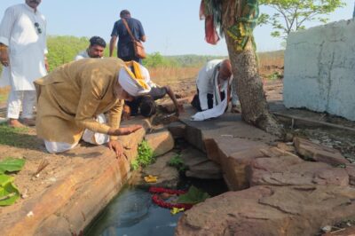 सोमवती अमावस्या पर गुंजारी नदी उद्गम स्थल पहुंचे मंत्री