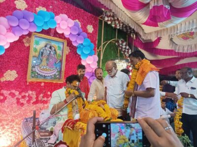 मोहखेड़ में चल रही श्रीमद्भागवत कथा